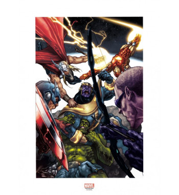 THANOS VS AVENGERS LITHO by...